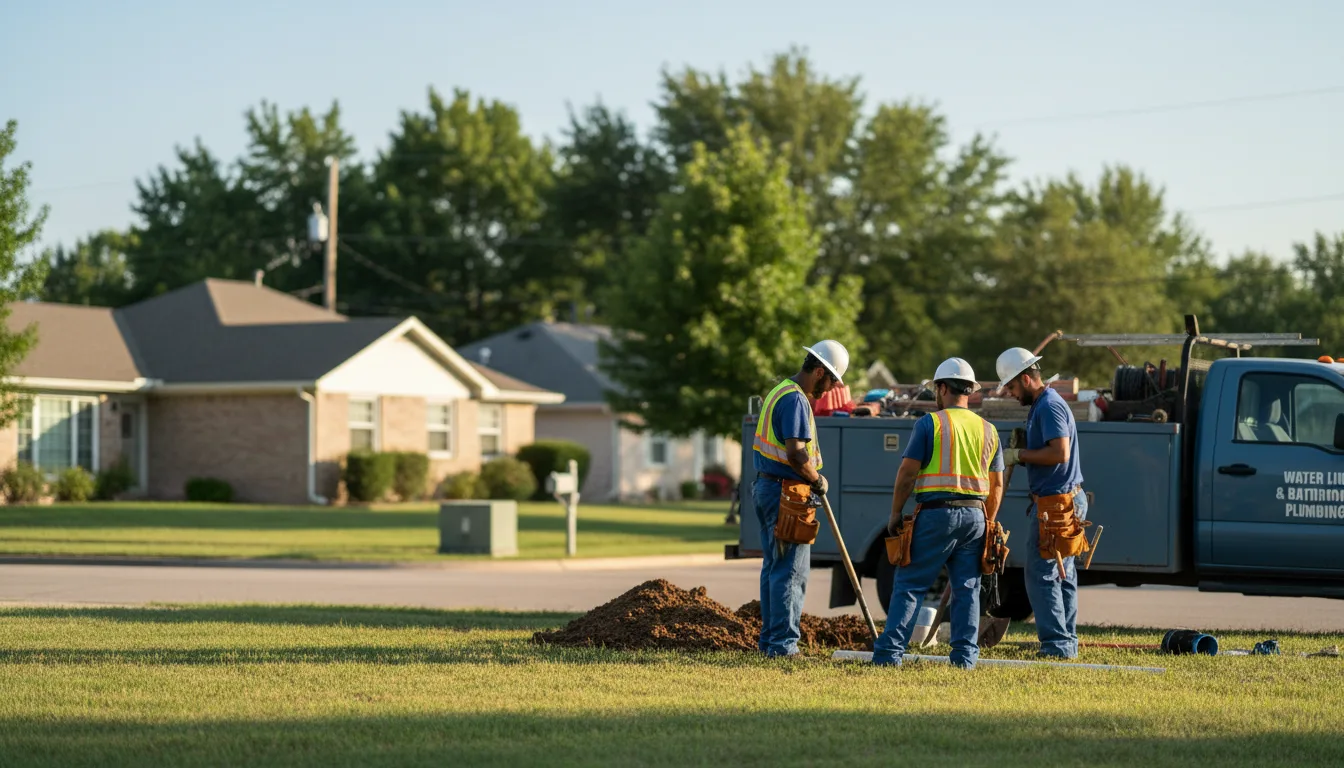 Residential water line and bathroom plumbing service in Gaston, NC